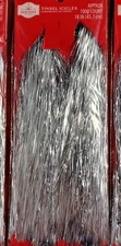 Old Fashioned Christmas Tree Tinsel Icicles 1000 ct 18" Silver Strands Holiday 