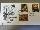 GB STAMPS RARE FIRST DAY COVER 1967 CHRISTMAS DOUBLED STUART B/W