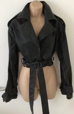 NEW Lovely *ZARA* cropped trench coat bomber jacket raincoat UK S-M