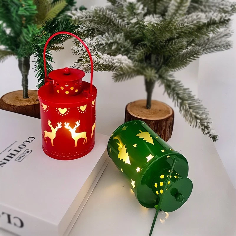 Linterna Vela LED Navidad - Pequeña Luz Decorativa Estilo Nórdico Foto 3 de 4