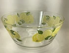 CULVER Clear Glass Lemons Serving Bowl -RARE- 10” By 5” VTG