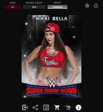 DIGITAL Topps WWE Slam 18 SUPER SHOWDOWN Black - NIKKI BELLA