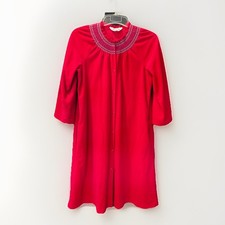 Vintage Vanity Fair Lounger House Coat Robe Pink Small Pockets Snaps