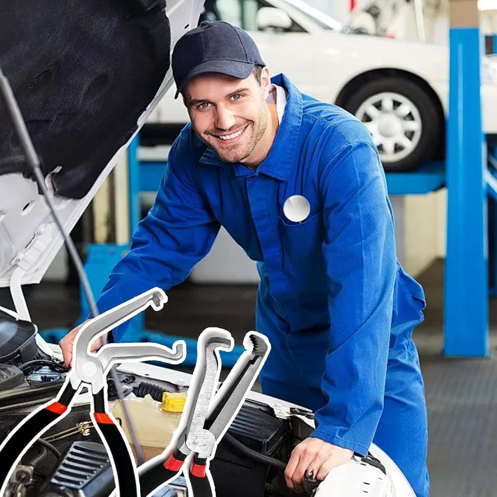 Premium Electrical Disconnect Pliers Set, 8" 60-Degree Electrical