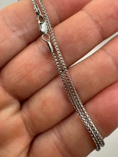 9ct White Gold 1.5mm Solid Diamond Cut Franco 18 Inch / 45cm (WFR50)