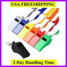 7 Pack Whistles, Coaches Whistles with Lanyard Sports Whistle Loud Crisp Soun...