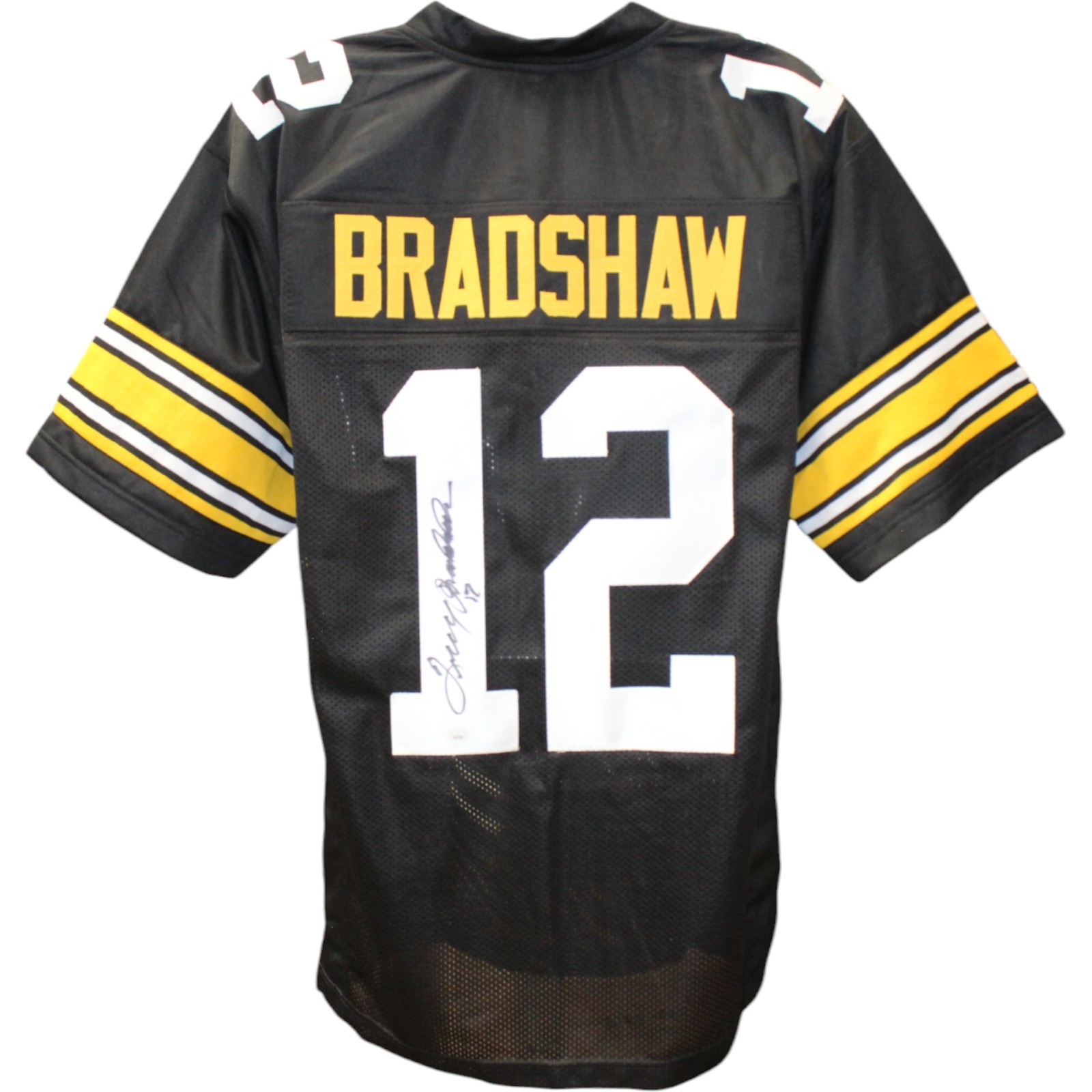 Bradshaw Autographed Signed Pittsburgh Steelers Terry / Pro Style Black size XL Jersey JSA 50296 