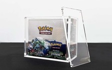 Pokemon Booster Box Acrylic Case Magnetic Display Protector Clear Storage TCG