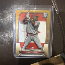 Denzel Clarke 2023 Bowman Chrome WBC Gold Refractor #d 1/50 #WBC-4 Rookie A’s Rc