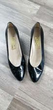 Salvatore Ferragamo Black Patent Leather Heels 9B
