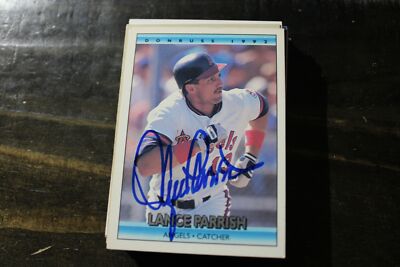 LANCE PARRISH  CALIFORNIA ANGELS AUTOGRAPHED CARD