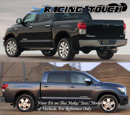 Para Toyota Tundra CrewMax 07-16 Gris Ceniza Visera de Ventana Exterior Protector Solar 4 un. - Imagen 7 de 7