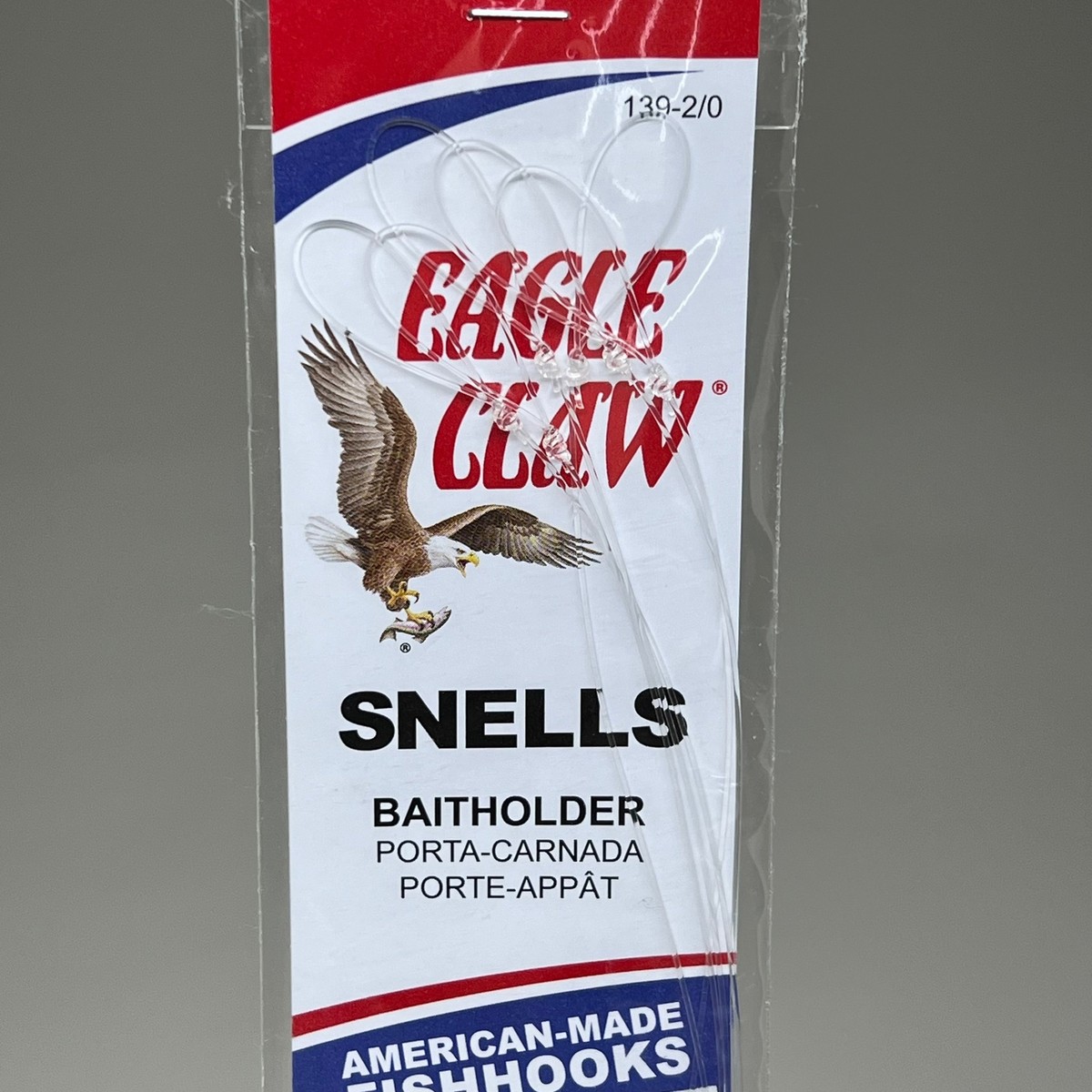 Msi Claw 18 Ganci Da Pesca Con Lenza Gi&agrave; Montata (Snelled) Aquila Artiglio - Taglia 8, Codice 139-8 Leash Wing