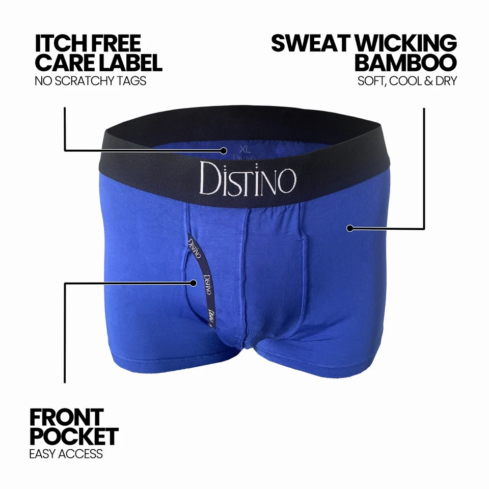 Mens Underwear - Men's Bamboo Boxer Briefs - Trunks - Jocks -3, 5 & 9 Pack Deals - image 2 of 4