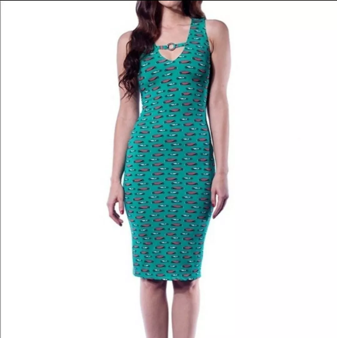 Bettie Page Tatyana Haute Rod Pinup Wiggle Dress Women s Size XL
