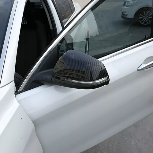 ABS Carbon Fiber Car Side Door Rearview Mirror Caps Trim For BMW X1 F48 2016-21 - Picture 5 of 7
