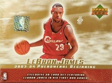 2003-04 UPPER DECK PHENOMINAL BEGINNINGS LEBRON JAMES ROOKIE BASKETBALL SEAL SET