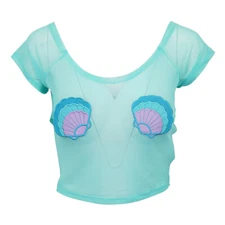 IRON FIST WOMENS MERMAID FOR LIFE MESH CROP 