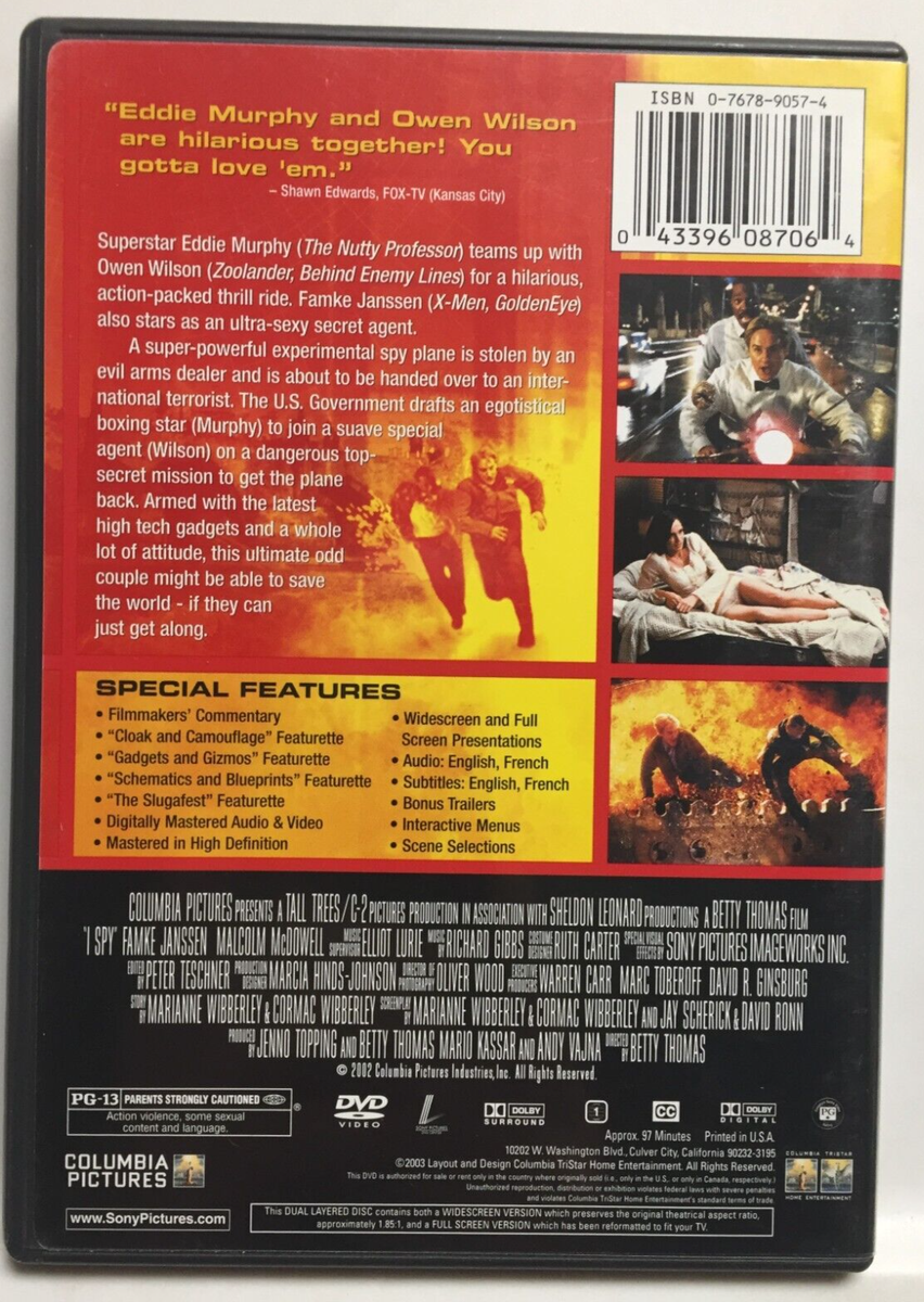 I-Spy [2002] (DVD,2003,Widescreen) Eddie Murphy,Owen Wilson,Famke