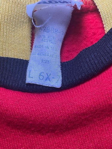 Vintage 80s Ghostbusters Kids M (5/6) Crewneck Sweatshirt Colorblock - Picture 3 of 4