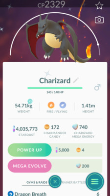 Pokemon Trade GO - Shiny Charizard with Dragon Breath & 2nd Move for PVP Ultra