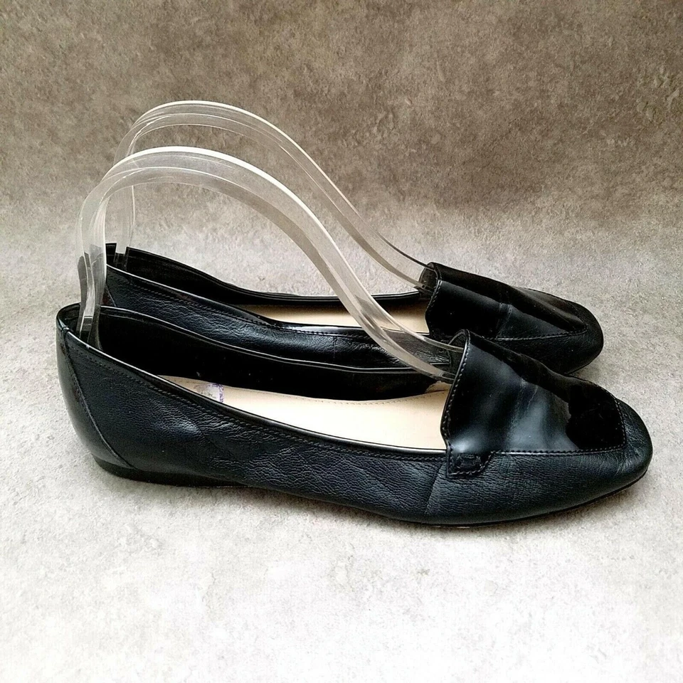 Circa Joan & David Womens Lucille  Sz 8 M Black Leather Slip On Loafer Flats - Image 4 of 4