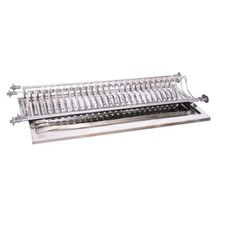 SCOLAPIATTI INCASSO DI 86 CM ACCIAIO INOX CON BASE VASCHETTA PER MODULI DA 90