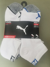 New Mens Puma 6 Pair Cushioned Low Cut Athletic Socks.