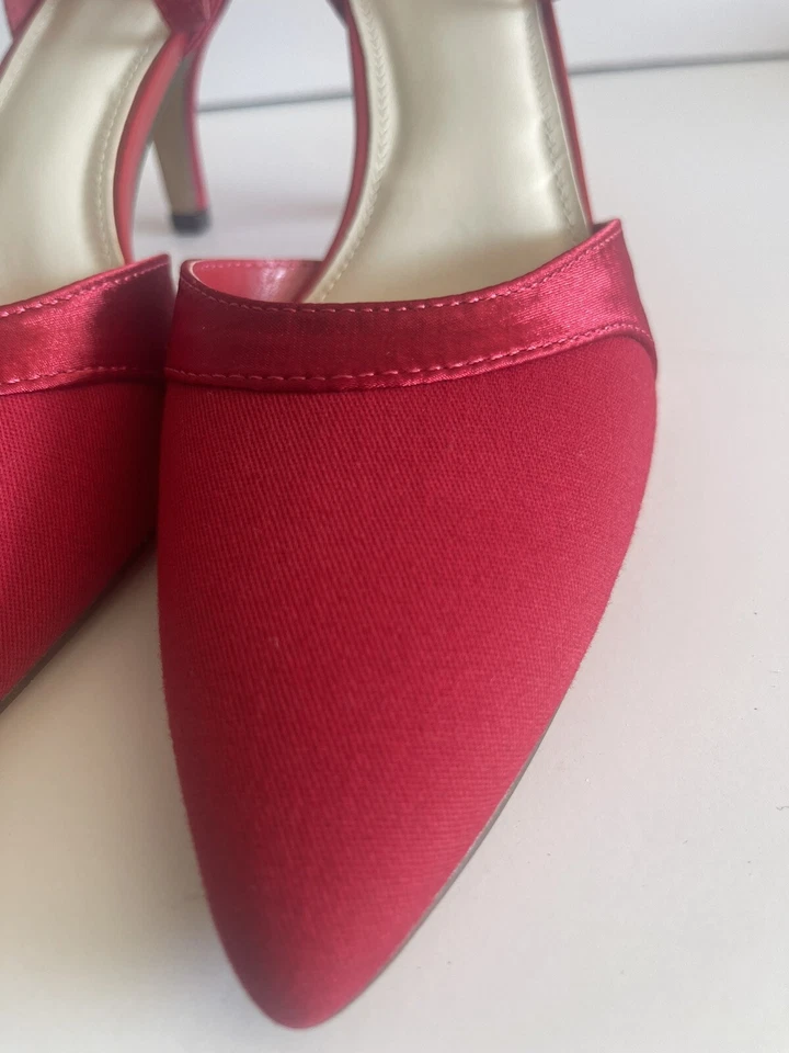 Madden Girl Satin Heels Red Wedding Bridesmaids Shoes Womens sz 8.5 NEW NO BOX - Image 2 of 4