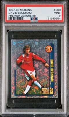 1997 Merlin's Premier League 98 360 David Beckham Rookie RC PSA 9