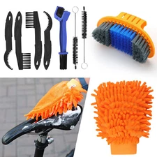 9PCS Bike Cleaning Tool Kit Chain Cleaner Tire Brush Set for MTB Road Motorcycle