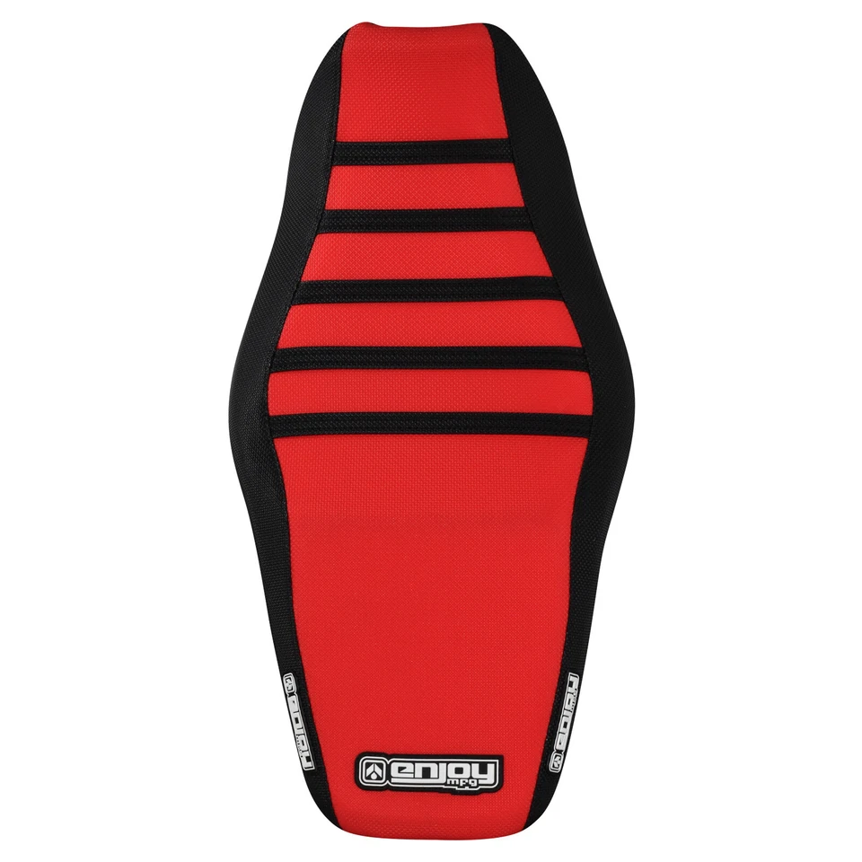 Funda de asiento Honda Grom MSX 125 2016-2021 Enjoy MFG NEGRA Y ROJA con costillas negras #177 Foto 3 de 4
