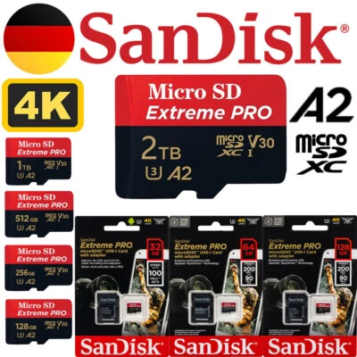 Tarjeta Sandisk Micro SD tarjeta de memoria 256 GB 512 GB 1 TB 2 TB Ultra Extreme PRO NUEVO