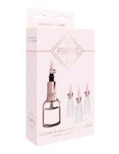Shots Pumped 4-Piece Clitoral & Nipple Pump Kit Rose Medium
