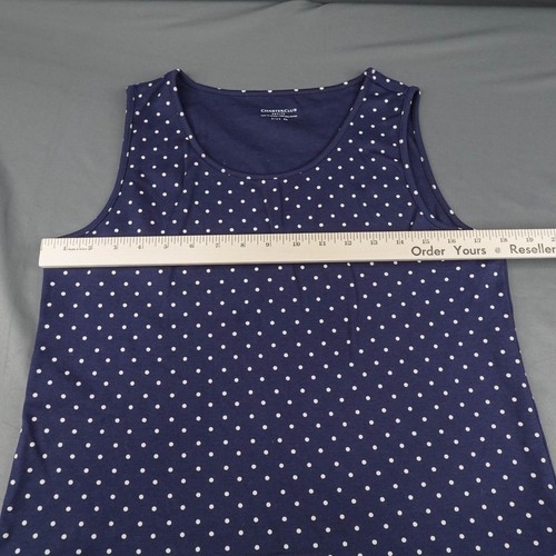 Charter Club Women Tank Top PL Blue Polka Dot Preppy Capsule Nautical - Picture 8 of 10
