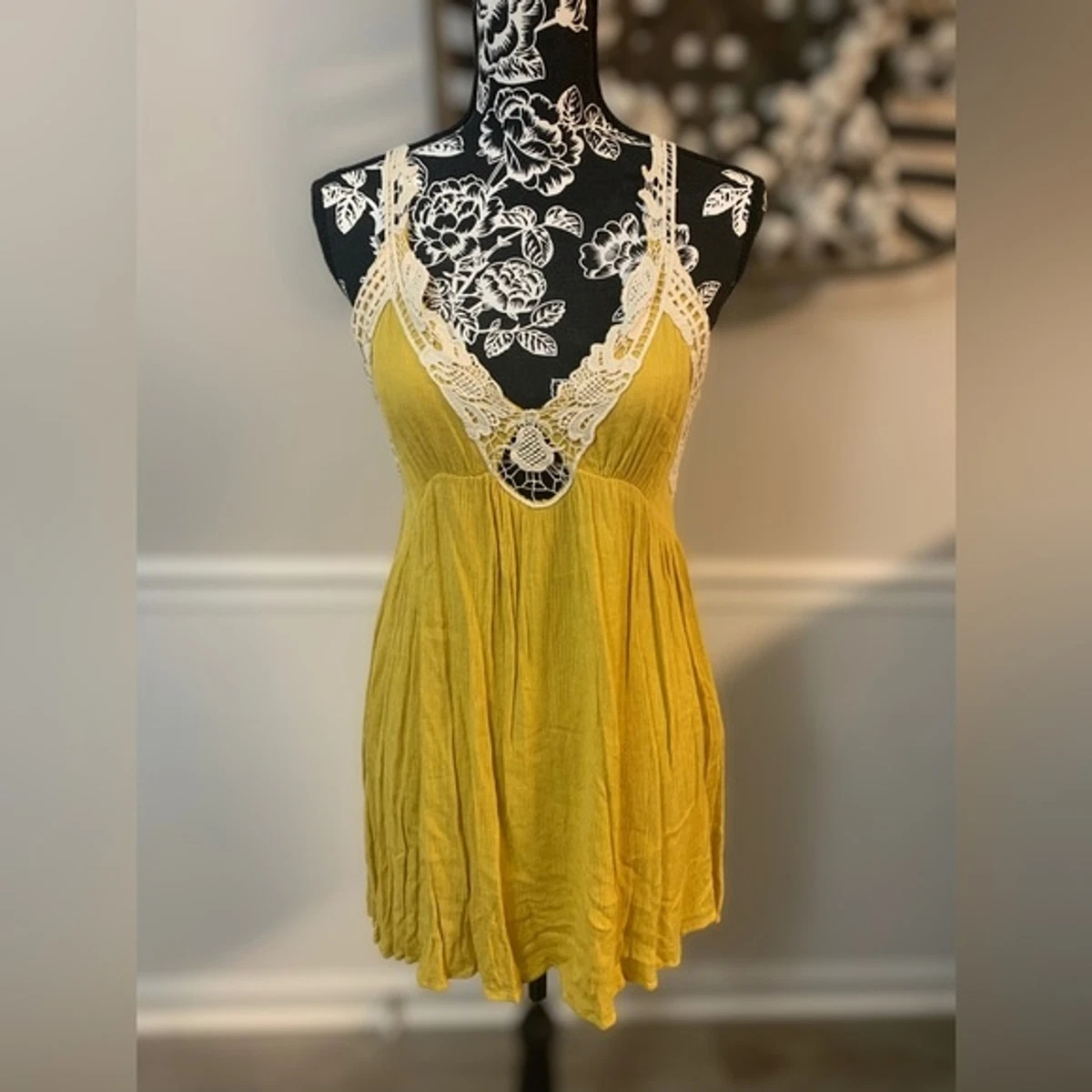 Mustard yellow cheap sun dress
