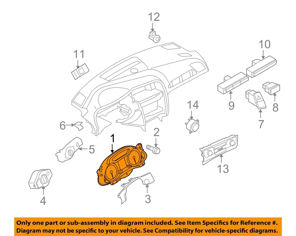 Medidor de velocímetro usado se adapta a: Audi S4 Cluster Sdn 2015 pantalla multifunción opcional Foto 2 de 4