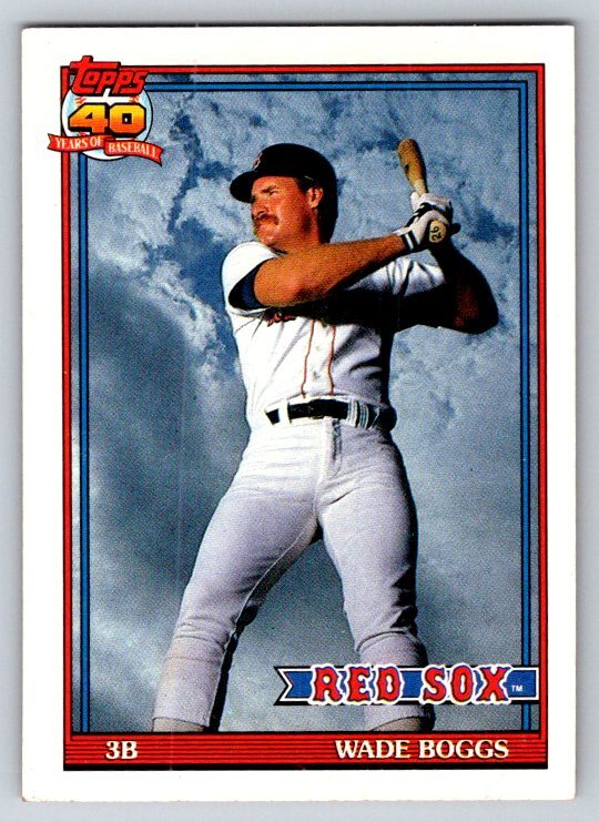 1991 Topps #450b Wade Boggs