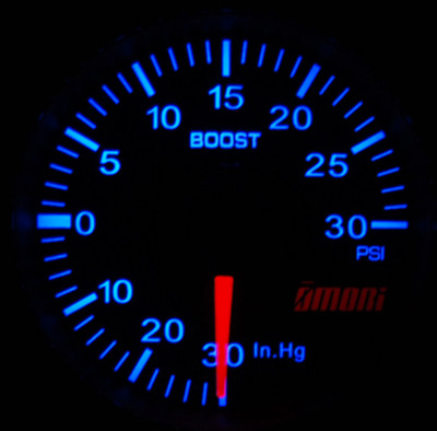 Omori 52mm Turbo Gauge w/MK4 VW Blue Backlight NO TARIFFS SHIPS FROM US