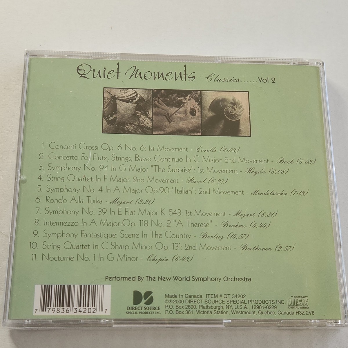 New Sealed Quiet Moments Classics Vol. 2 The World Symphony