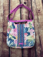 Vera Bradley Floral Multicolor Crossbody Bag Zip Adjustable Strap, Medium