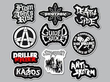 Crust Punk Vinyl Sticker Lot 10 Stickers SET 5 oi polloi gauze driller killer