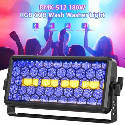 1pc 180W RGB COB Wall Wash Light Strobe DMX Stage Beam Lighting Party Light DJ