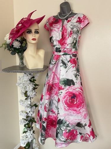Veni Infantino BNWT Size 14 Candy Pink 50" Tea Length Dress Jacket Hatinator - Picture 7 of 16