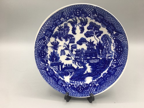 Blue Willow 6" Teller Deep Blue Japan Mark Brot Wüste Antik - Bild 1 von 17