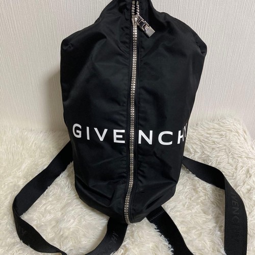 GIVENCHY G Zip Backpack Black Logo 2 Way 155136
