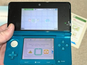 Nintendo 3DS - Aqua Blue Console - Complete CIB - with Box and Manual - System