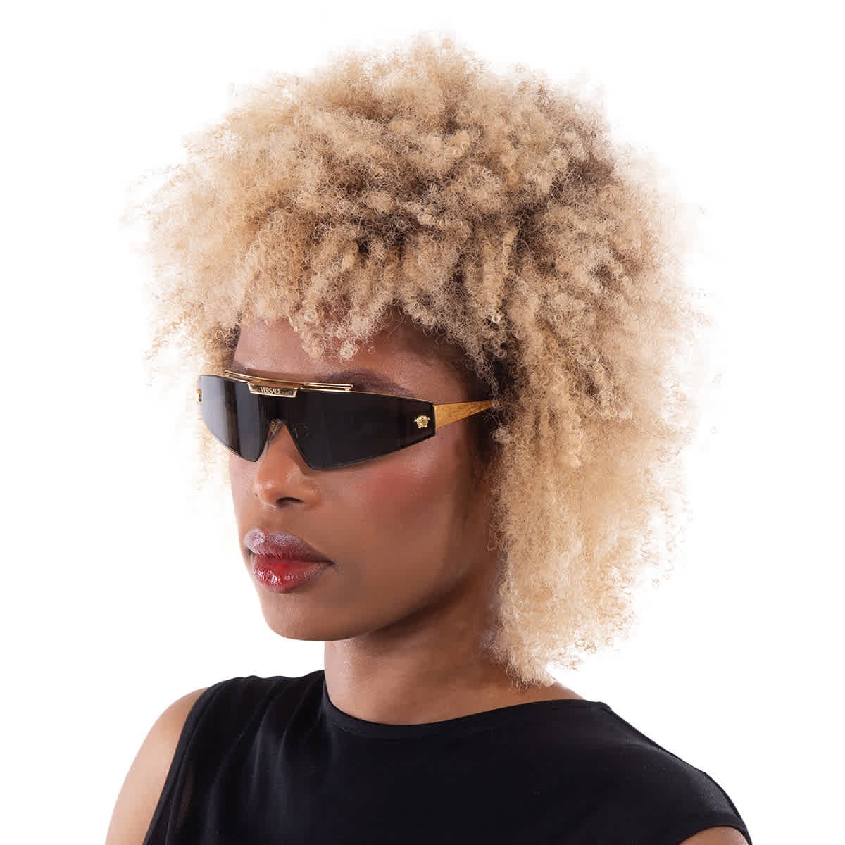 Versace Grey Shield Ladies Sunglasses VE2265 100287 44 VE2265 100287 44