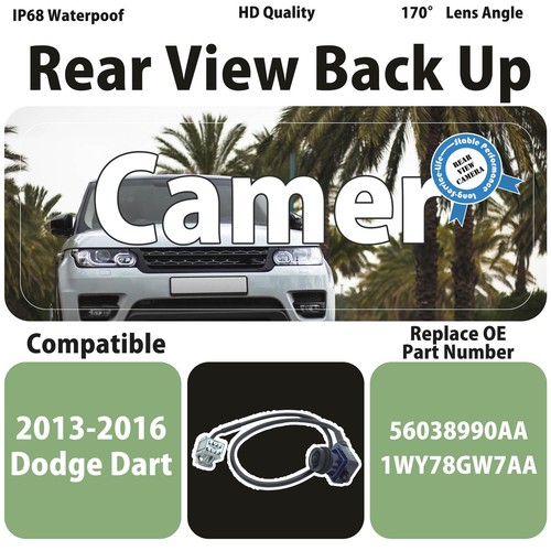 Rear View Backup Camera Compatible with 2013 2014 2015 2016 Dodge Dart Replac... - Picture 2 of 6
