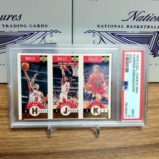 1996 COLLECTOR CHOICES MINI MICHAEL JORDAN GOLD PSA 9